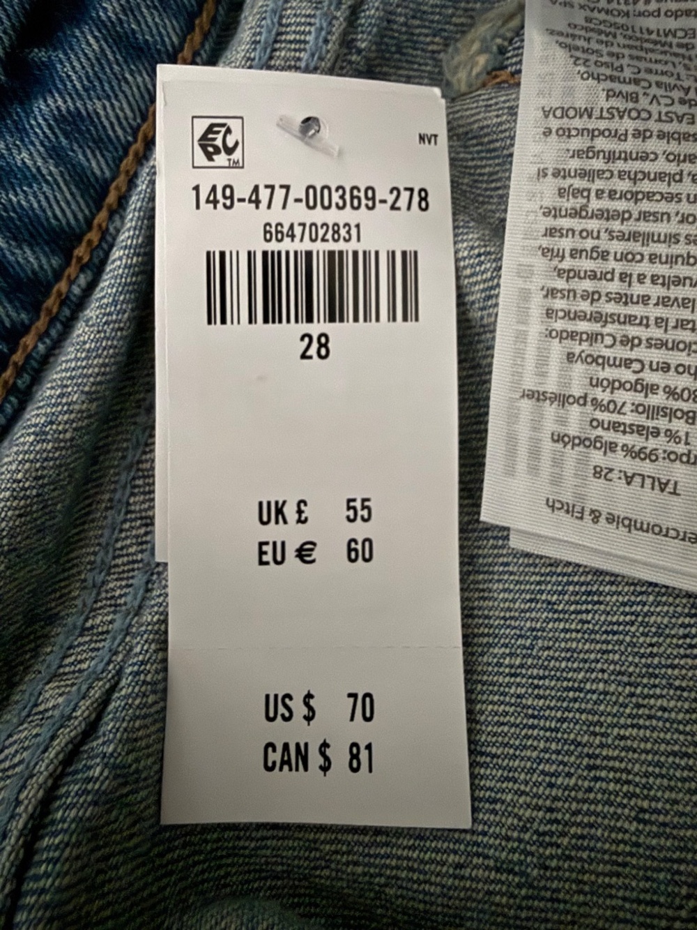 NWT Abercrombie Curve Love Mid Rise A-Line Denim Shorts 28/6 Medium Wash - Picture 8 of 8